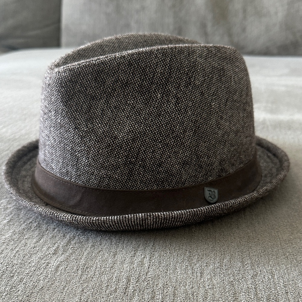 Textured Brown Brixton Fedora with Band
